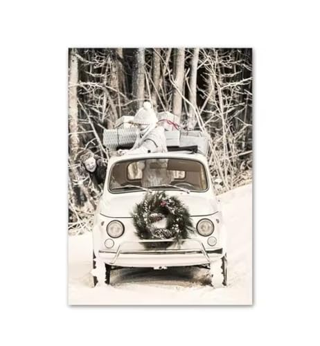 Voiture de neige affiche scandinave pour créer un cocon cocooning au salon