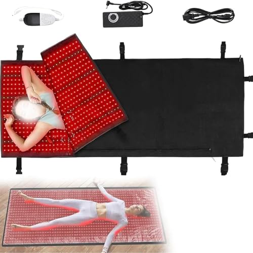 2520 Almohadillas De Terapia De Luz Roja LED, Manta De Terapia De Luz Infrarroja Cercana Con Temporizador, For Aliviar El Dolor Del Cuerpo, Hombros, Cintura, Espalda, Rodilla, Disminuir La Inflamación