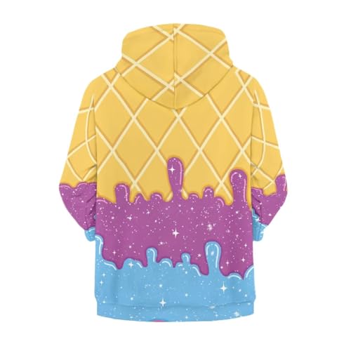 Ice Cream Theme Girls 6-16 Years Zip Up Hoodie Comfy Long Sleeve with Pockets Casual Kid Hooded Sweatshirts2