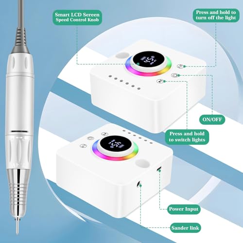 Ensemble de manucure pédicure avec perceuse à ongles USB et lime électrique