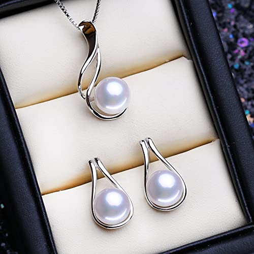 LOKILOKI Orecchini Pendenti In Argento 925 Con Perle Naturali | Design A Catena Con Perle Tonde | Gioielli Donna Per Festa E Cerimonia