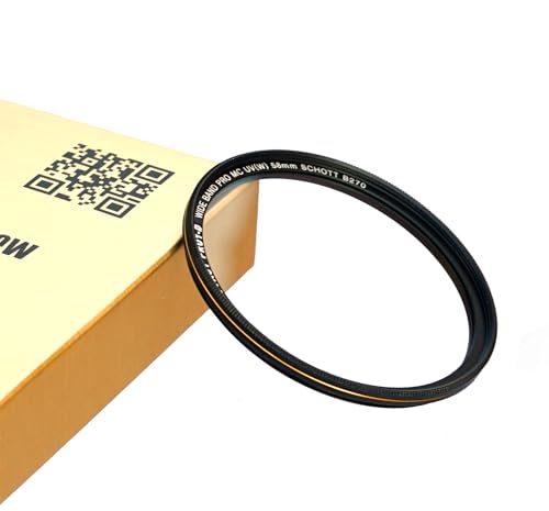 Image of Fotasy 58mm Ultra Slim UV Protection Lens Filter, Nano Coatings MRC Multi Resistant Coating Oil Water Scratch, 16 Layers Multicoated 58mm UV Filter