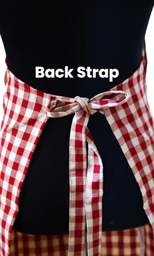 Image of Kitchen Apron for Women & Men | 100% Cotton | Cooking Apron with Big utility Pocket | Adjustable neck strap | Free Size | Kitchen Utensils Accessory