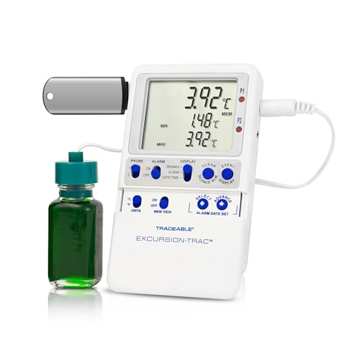 Traceable Excursion-Trac™ Data Logging Thermometer with Calibration; 1 Bottle Probe