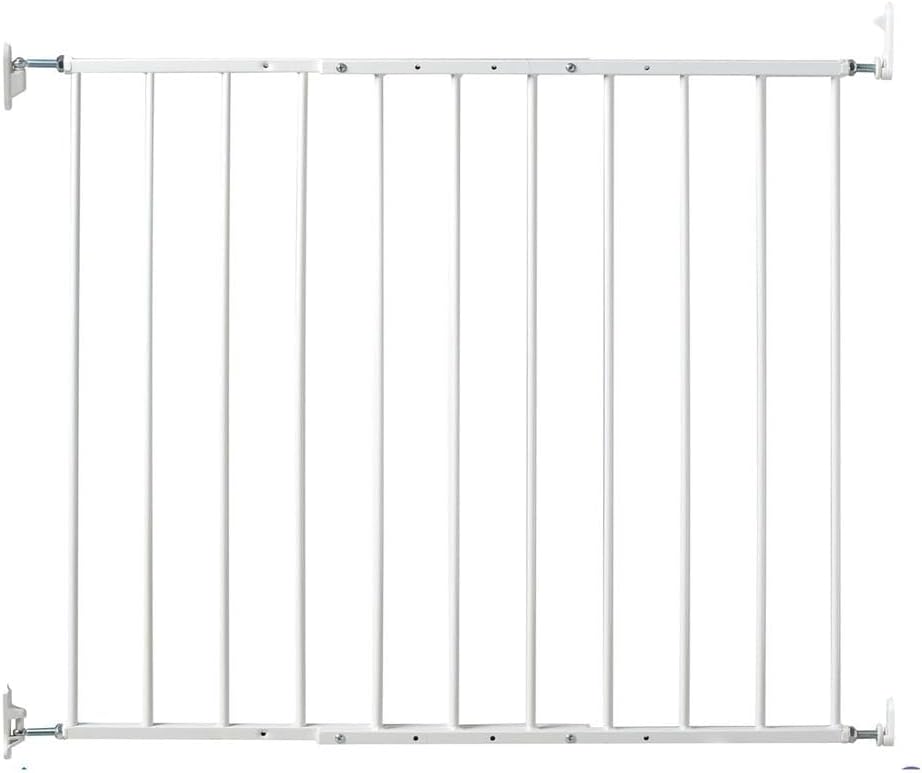 KidCo Quick Install Safeway Top of Stairs Quick Release Baby Gate for Blocking Stairs or Hallways and Dividing Rooms, 42.5 x 28.75 Inches, Steel, White