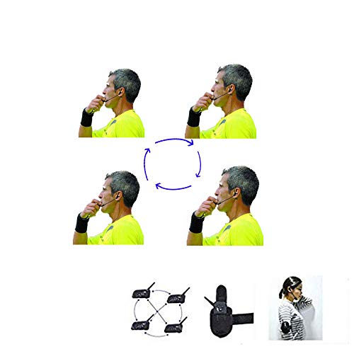 Auriculares de fútbol para hablar cuatro árbitros en directo durante el partido