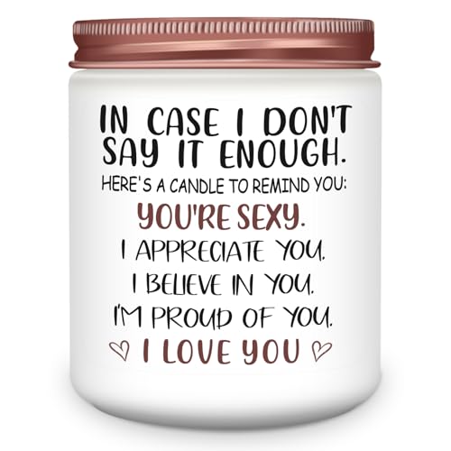 NANOOER Gifts for Wife Girlfriend Her - Best Mothers Day Gifts for Wife - Romantic Gift for Women Her Unique Birthday Anniversary Christmas Novelty Present - Funny Lavender Scented Soy Candle