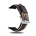 Produktbild Berfine Quick Release Rindsleder Uhrenarmband 22mm, Vintage Retro Pull-Up Leder Uhrenband, Ersatzarmband für Damen Herren Uhr und Smartwatch, Olivgrün