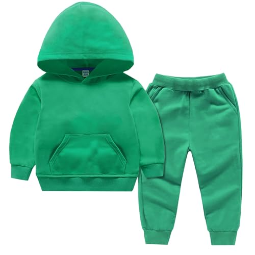 Boys Girls Hoodie and Sweatpant Set for Kids Cotton Warm Athletic Sweatsuit Toddler Baby Cute 2 Piece Jogger Pants Outfits