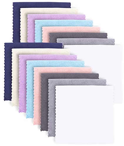 Image of Super Soft Burp Cloths 16 Pack - Thick - Extra Absorbent - Perfect Size Large 20" by 10" - Light and Easy to Carry - Milk Spit Up Rags - Burpy Cloths for Unisex, Boy, Girl - Multi - 8 Colors