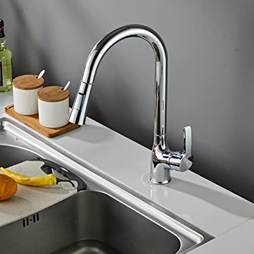 Grifos de cocina con rociador extraíble y monomando giratorio 360 5