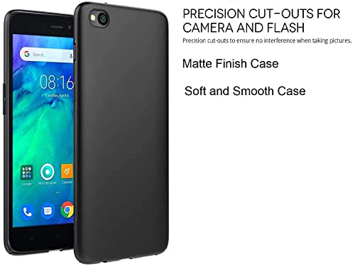 Image of Mobile Back Cover Case for Xiaomi Mi Go (Silicone Case|CameraProtection|Black SC1510)