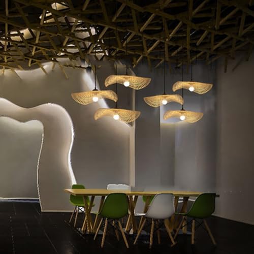 Lampe suspendue rotin cuisine pour éclairer efficacement un plan de travail - 3