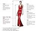 Xsqmbwb Prom Dress for Women Spaghetti Strap Satin Mermaid Evening Gown Applique Corset Formal Party Dress US16 Fuchsia
