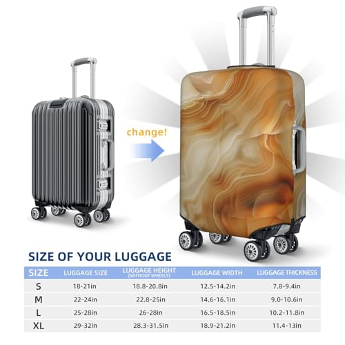 Fantasy Agate Texture Elastic Travel Luggage Covers Dustproof Scratch-Resistant Suitcase Protector Fit 22-24 Inch4