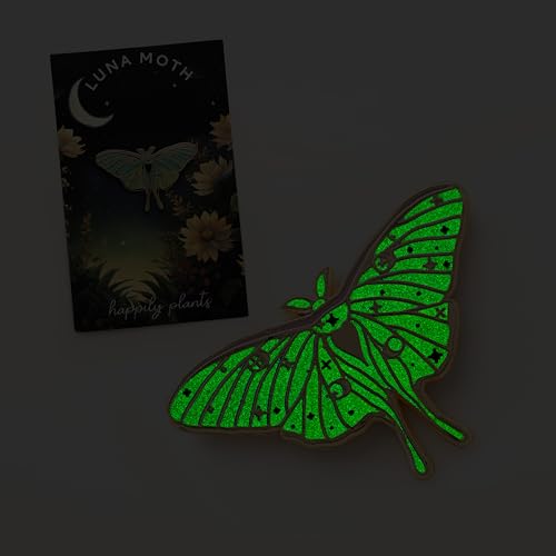 Glow-in-the-Dark Luna Moth Enamel Pin – Unique Gothic Accessory for Goth Aesthetic Jewelry Lovers, Luna Moth Gift2