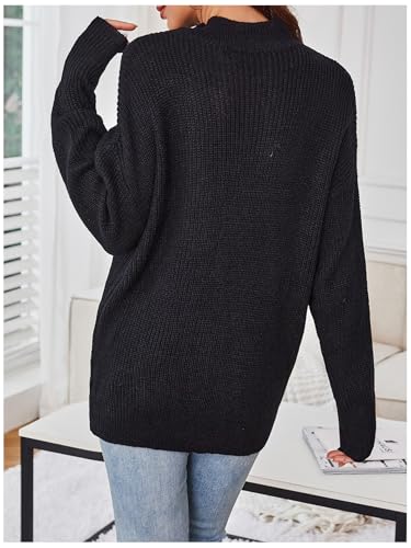 Image of GORGLITTER Women's Cut Out Oversized Lighweight Sweater V Neck Long Sleeve Sexy Trendy 2025 Fall Pullover Tops