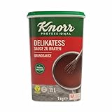 Knorr Professional Delikatess Sauce zu Braten 1kg – Grundsauce für Braten, ergibt 11L, vielseitig einsetzbar + minafood Notizblock