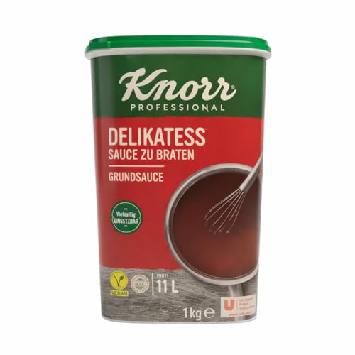 Knorr Professional Delikatess Sauce zu Braten 1kg – Grundsauce für Braten, ergibt 11L, vielseitig einsetzbar + minafood Notizblock