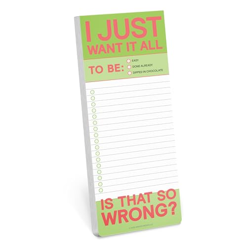 Knock Knock I Just Want It All Make-A-List Pad
