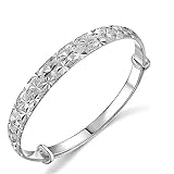 Material composition: Alloy 1 Piece Adjustable Flower Print Women Bangle Bracelet Charm Jewelry Dexterous and professional
