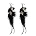 Legendog Boucles d'oreilles Pendantes Fausse Plume Alliage éLéGant Mode CréAtive Longues Boucles d'oreilles Pendantes Boucles d'oreilles pour Femmes