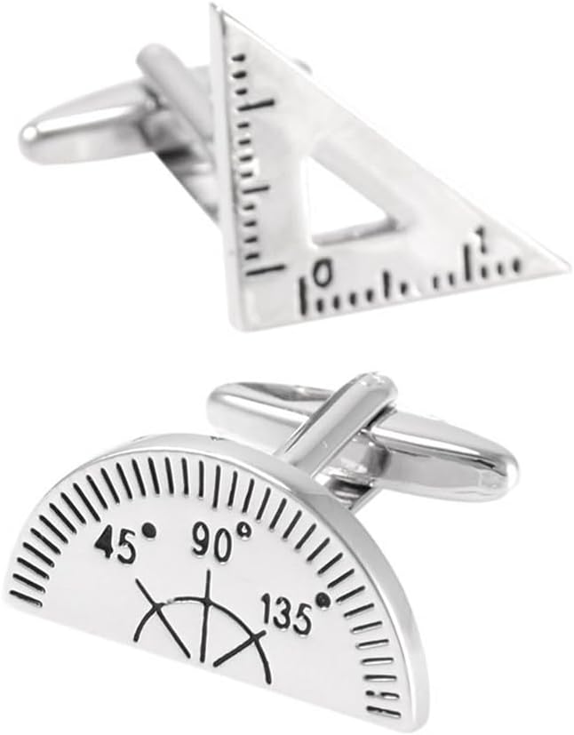 French Shirt Cufflinks Angle Ruler Sleeve Nails Men's Personality Triangular Ruler Cuff Modeling Cufflinks