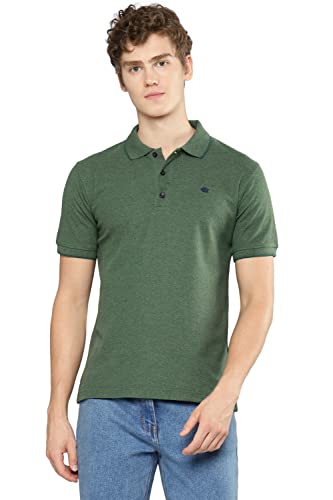 Image of Allen Cooper Solid Pure Cotton Polo Tshirts for Men