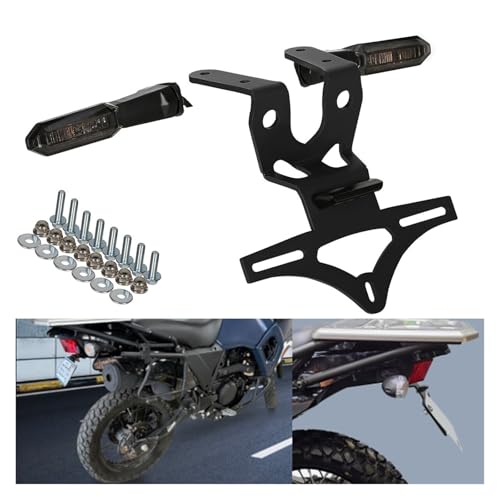 Support Plaque Immatriculation Moto KLR 650 pour Sorties Trail et Aventures