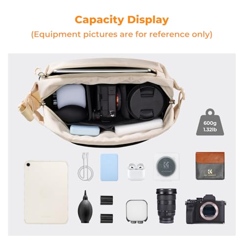 Image of K&F CONCEPT Camera Sling Bag Crossbody Bag Waterproof Camera Shoulder Backpack DSLR /SLR /Mirrorless Camera Case