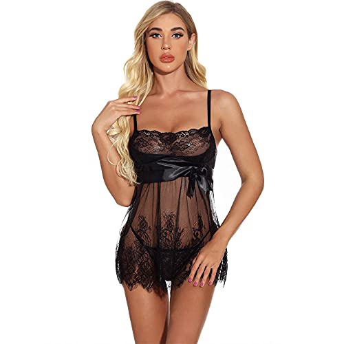 Sous-vêtements transparents femmes avec nuisettes dos nu et costumes sexy