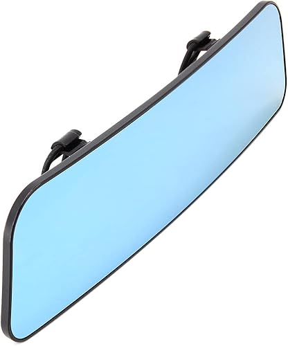 UTSAUTO Espejo retrovisor universal panorámico antirreflejo interior del automóvil de 12 pulgadas, espejo retrovisor gran angular con correa de