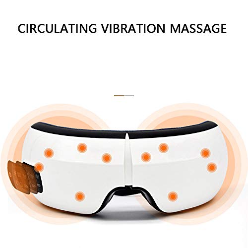 Preisvergleich Produktbild RTUIOP Elektrisches Auge-Massagegerät, Massagebrille wiederaufladbare heißen Druckluftdruck, Vibration Bluetooth Musik-Funktion