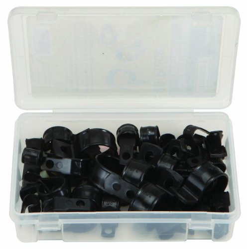 40 Piece Black Nylon Cable Clamp Set