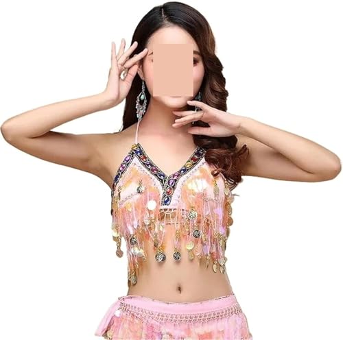 Soutien-gorge dos nu à paillettes pour festival multicolore