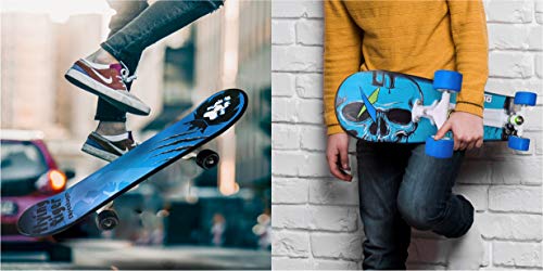Image of jaspo Wooden Hurricane Skateboard for Age Group Above 10 Years with 90 kg Weight handling Capacity (Black, 27 inchX7 inch)