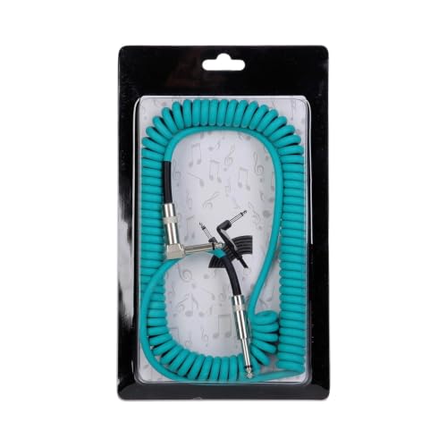 Cable de guitarra mono 6.35 mm de 10m con conector recto a ángulo recto con muelle 2