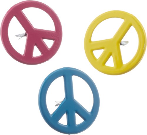 Eyelet Outlet Shape Brads-Peace Sign - Bright 12/Pkg
