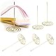 5 Stück Schreibtisch Quittung Halter, 6 Zoll Zettelspießer Rechnungsgabel Quittung Halter Spike Restaurant Scheckspindel Gerade Stange Papierhalter(Gold)