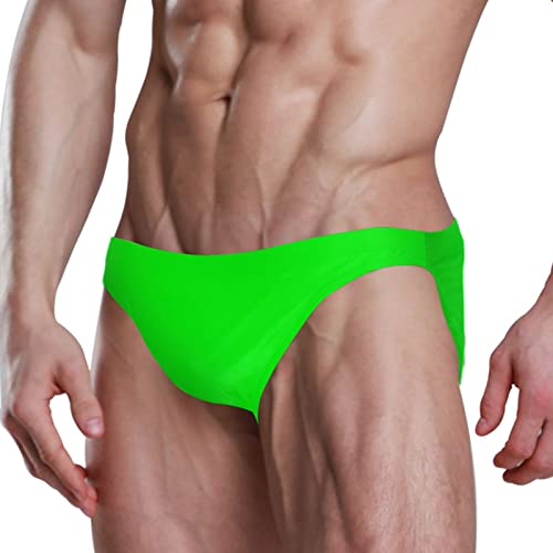 Blue Men's Swimwear Sexy Bikini Solid Siwmming Briefs 208044