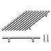 SPDYCESS 10 PCS T Bar Griff, Gebürstete Schranktürgriffe Hardware Rostfreier Stahl für die Küche Schränke Schublade Ziehgriff Lochmitten 128mm Silber