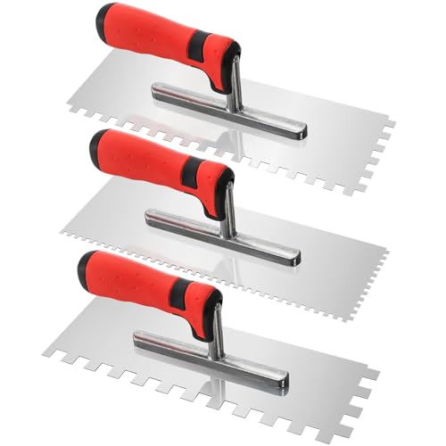 Peohud 3 Pcs Concrete Trowel, Stainless Steel Square...