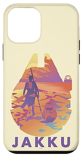 Coque iPhone 12 mini Star Wars Jakku évite rayures Faucon Millenium