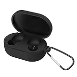 Hianjoo Funda Compatible con Xiaomi Redmi Airdots, Estuche Suave Fundas Silicona Bolsa Protectora con Mosquetón Compatible con Xiaomi Mi True Wireless Earbuds, [Extra protección] [sin complicaciones]