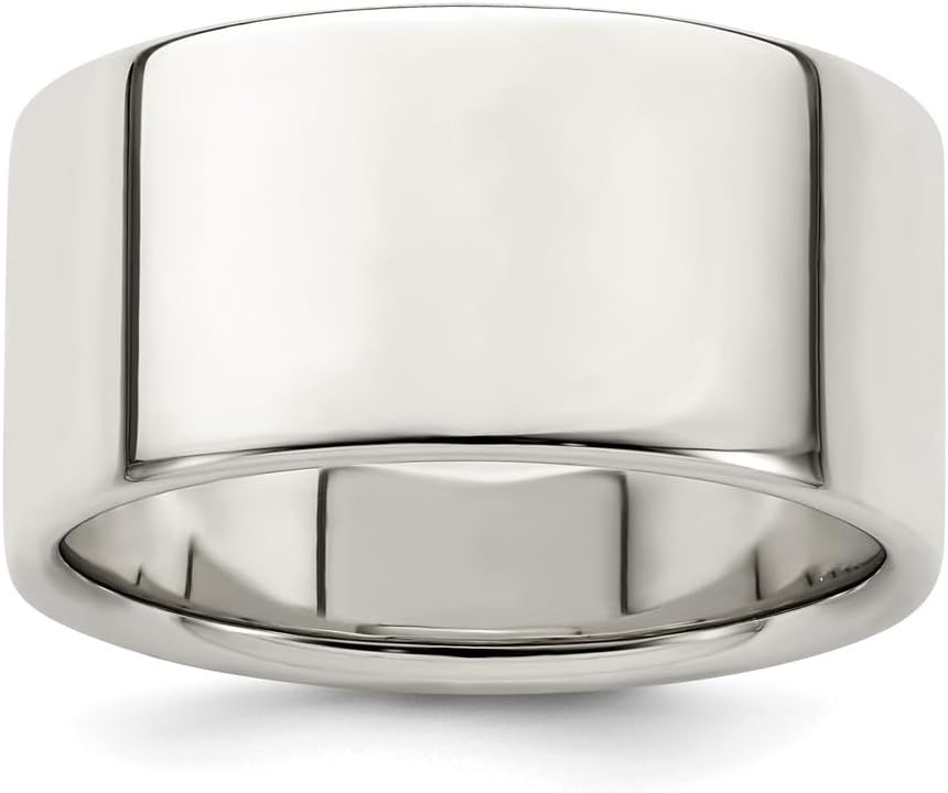 Diamond2Deal 925 Sterling Silver 10mm Wedding Band Ring