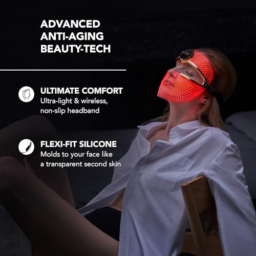 Image of FAQ 202 - Advanced 7 LED lights Face Mask - Wireless Face Masks Beauty - 600 Glow Points - Wearable Skin Care