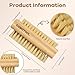 DEBETOOL Bamboo Nail Brush- 3PCS Bamboo Wooden Firm Nail Brush for Cleaning Fingernails,Two-Side Nail Scrub Brush for Scrubbing Fingernails and Toes