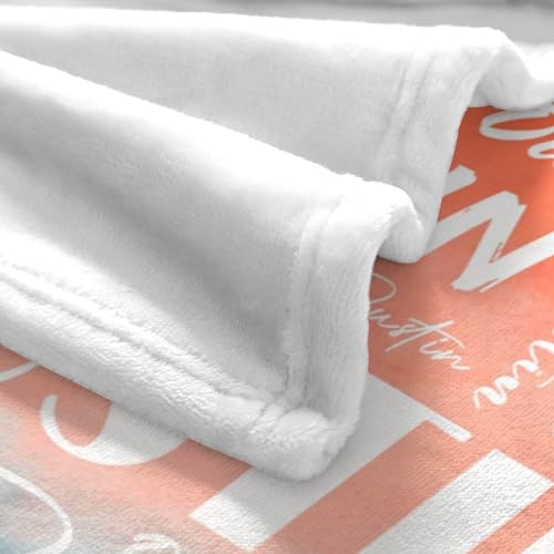 Name Blanket Personalized Name Blanket Customized Blanket with Name Text for Adult Kid Birthday Christmas Mothers Fathers Valentines Day Gift
