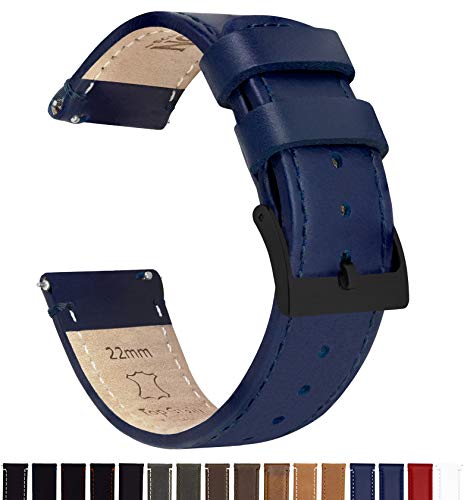Image of BARTON WATCH BANDS - Top Grain Leather Watch Bands Compatible with Apple Watch Models - 1, 2, 3, 4, 5, 6, 7, 8, 9, 10, SE, Ultra & Ultra 2