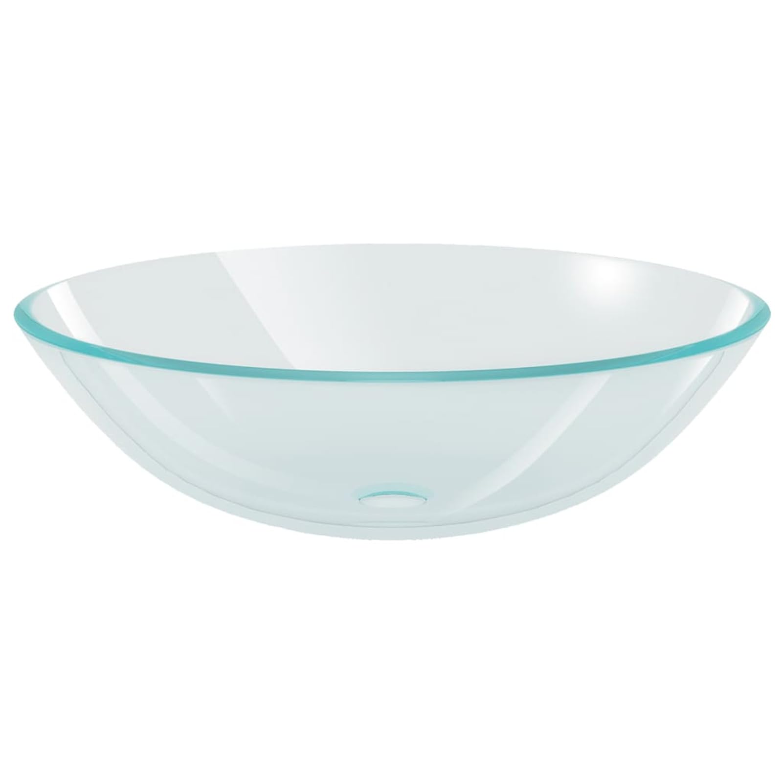 Lavabo con Grifo y tapón pulsador Cristal Templado Transparente Lavabo Cristal